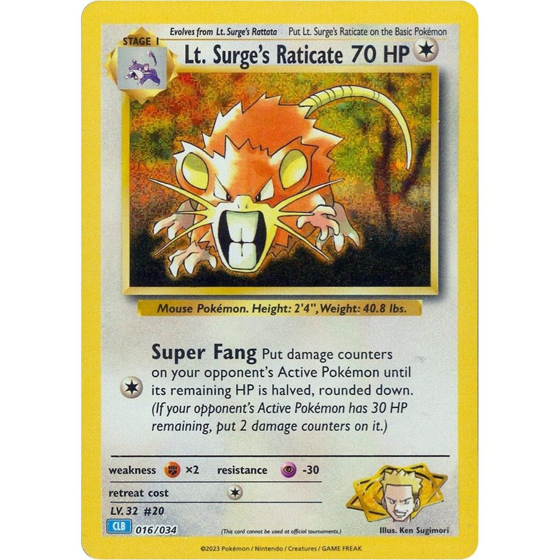 Lt. Surge's Raticate