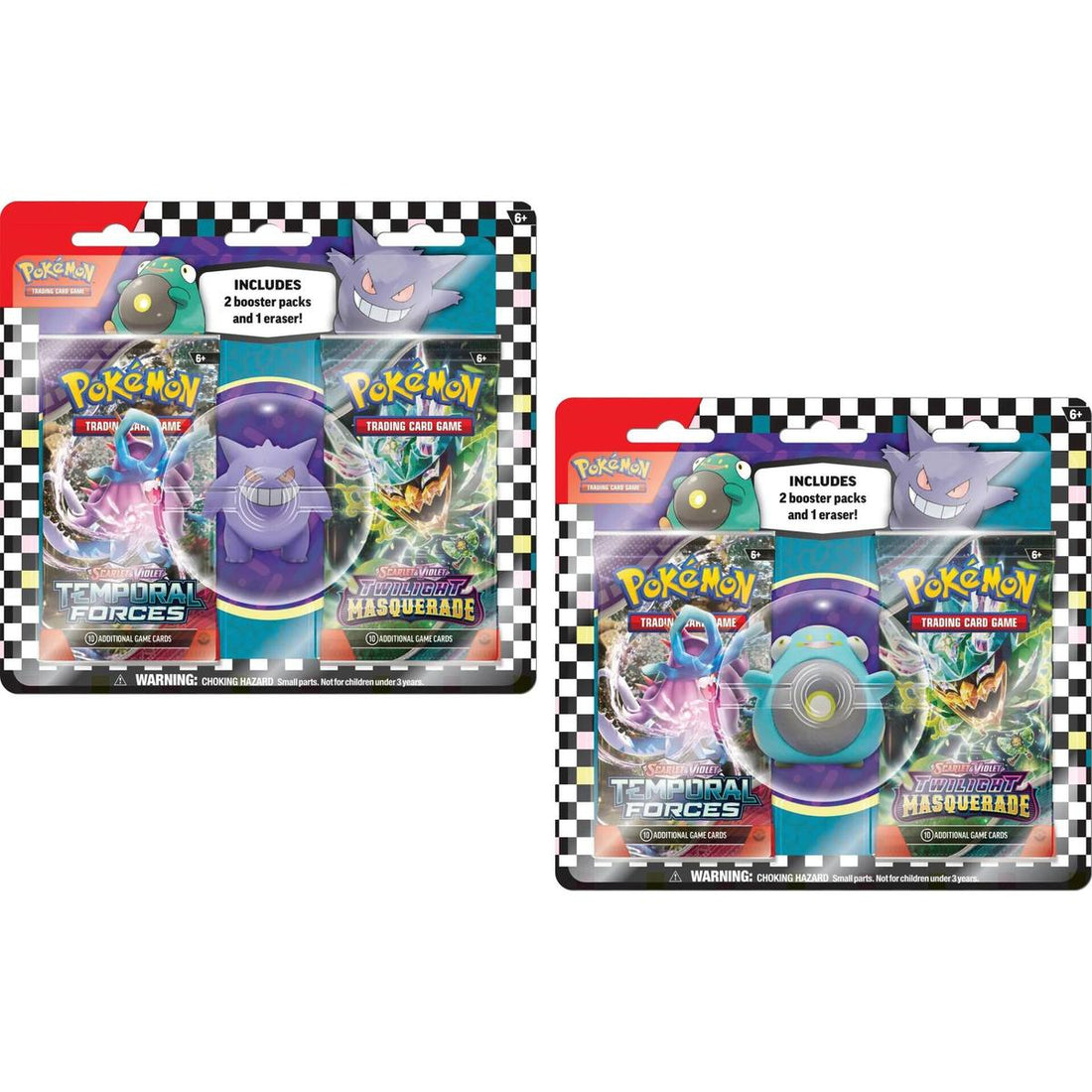 Pokemon TCG: Back to School Eraser Blister 2024 [Set of 2]