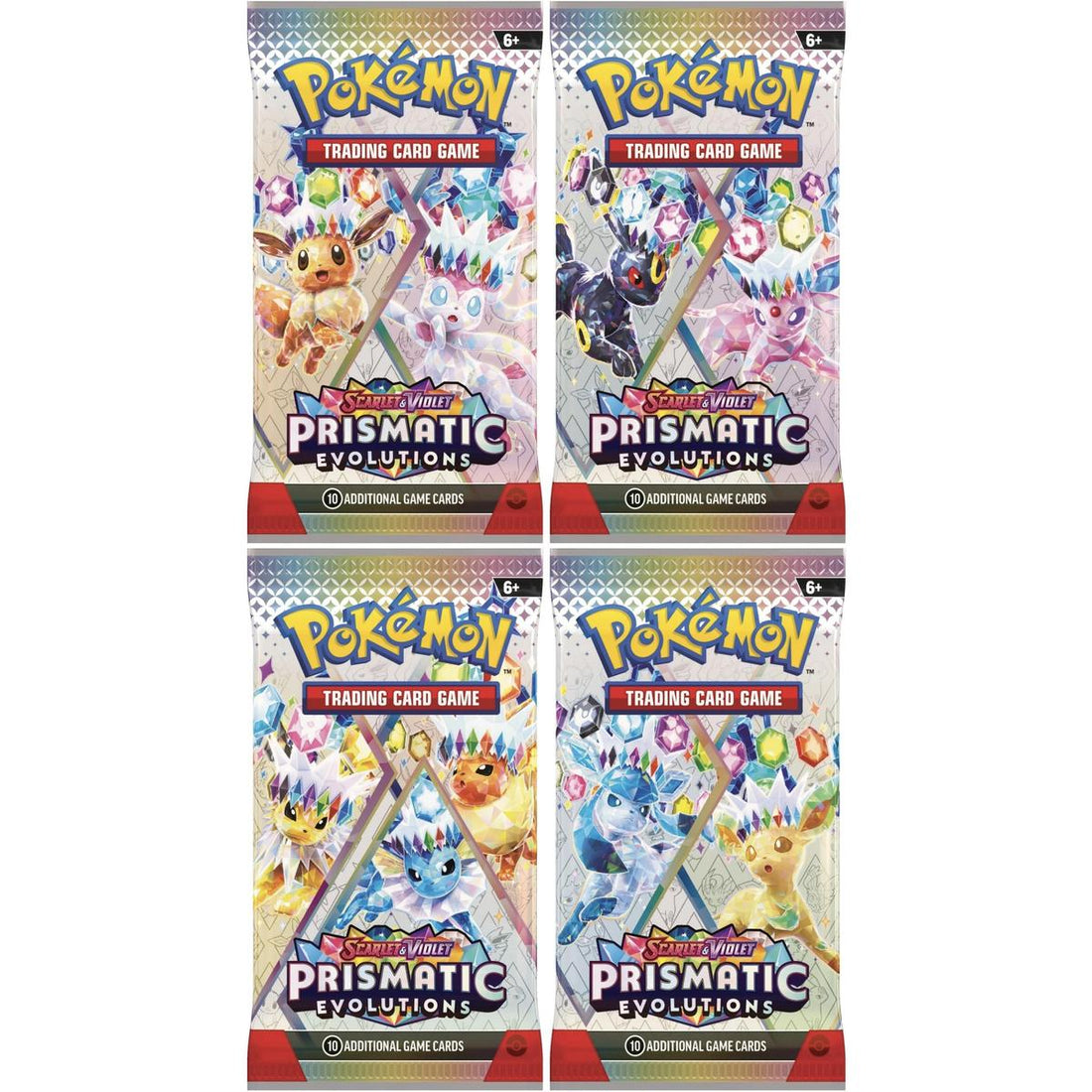 Prismatic Evolutions Booster Pack Art Bundle [Set of 4]