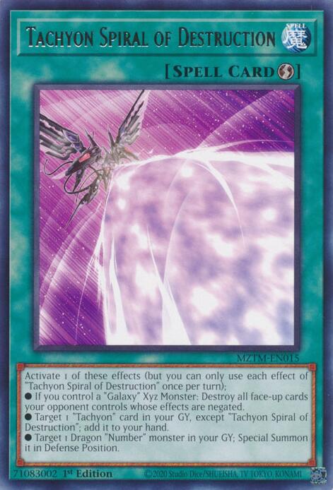 Tachyon Spiral of Destruction