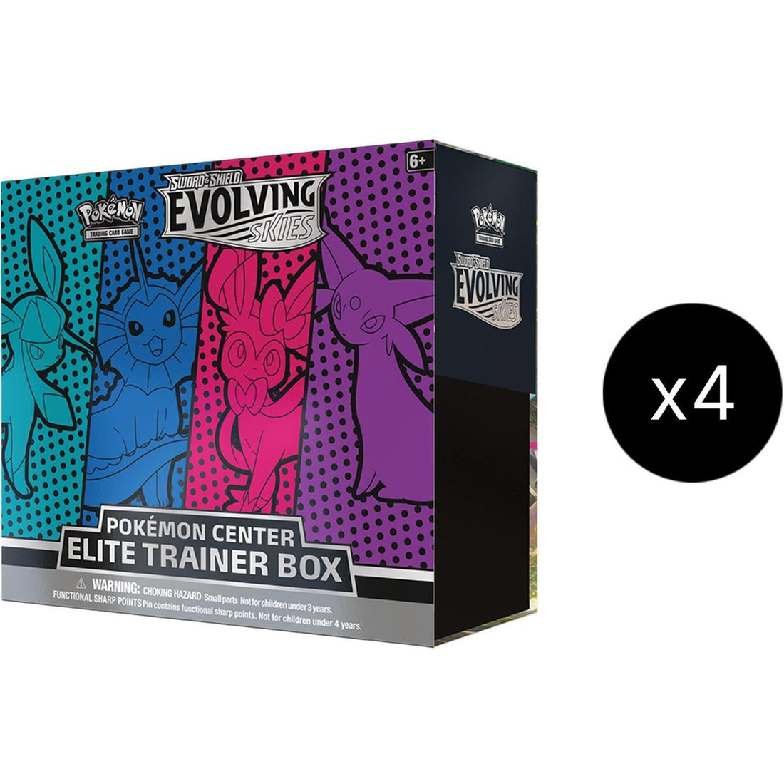 Evolving Skies Pokemon Center Elite Trainer Box Case [Glaceon/Vaporeon/Sylveon/Espeon] (Exclusive)