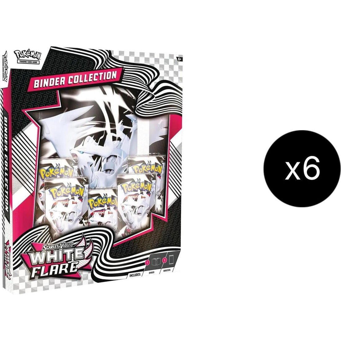 White Flare  Binder Collection Case