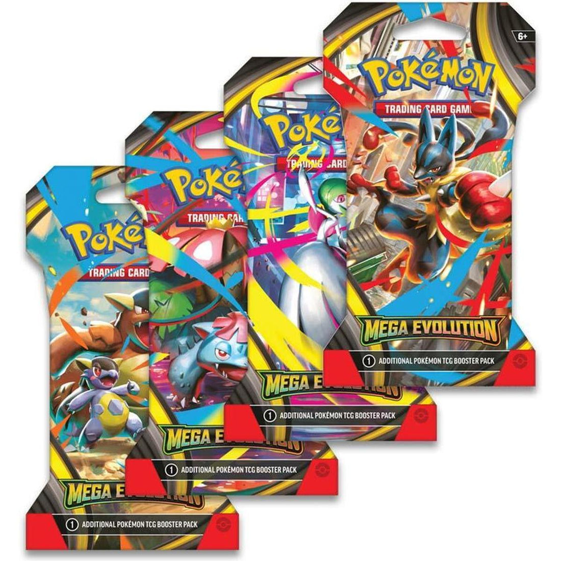 Mega Evolution Sleeved Booster Pack Art Bundle [Set of 4]