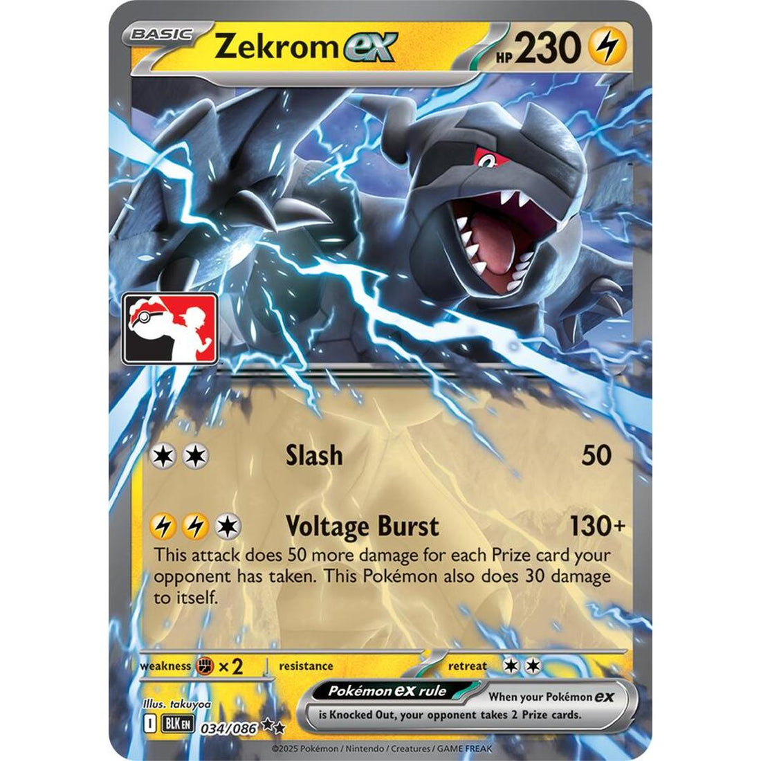 Zekrom ex - 034/086 (Left Stamp)