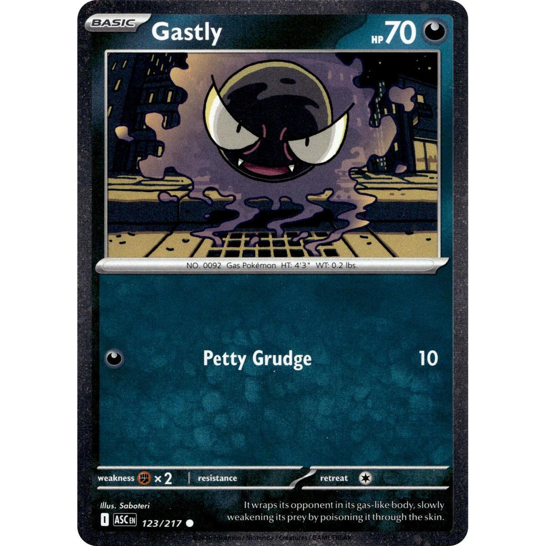 Gastly - 123/217 (Cosmos Holo)