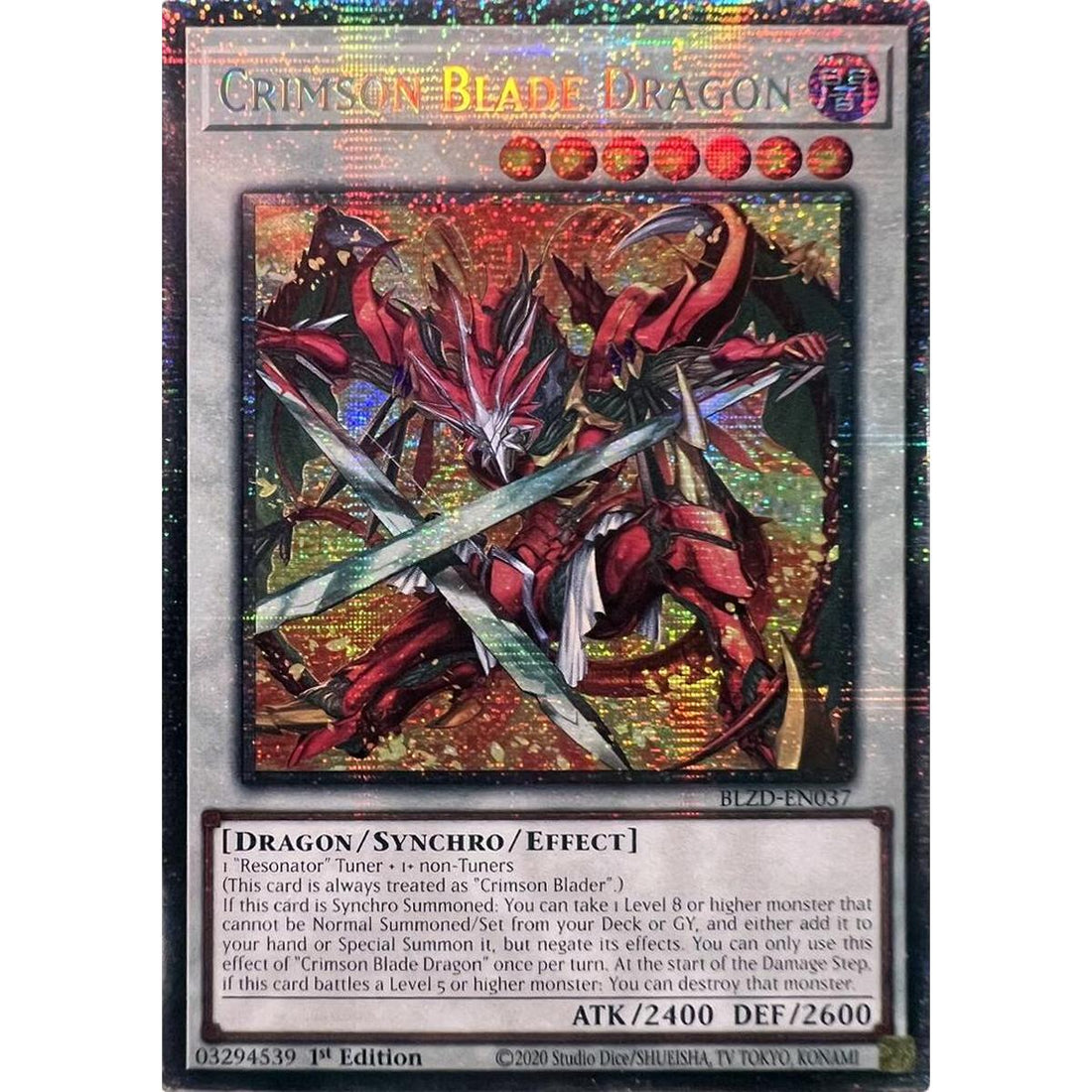 Crimson Blade Dragon (Starlight Rare)