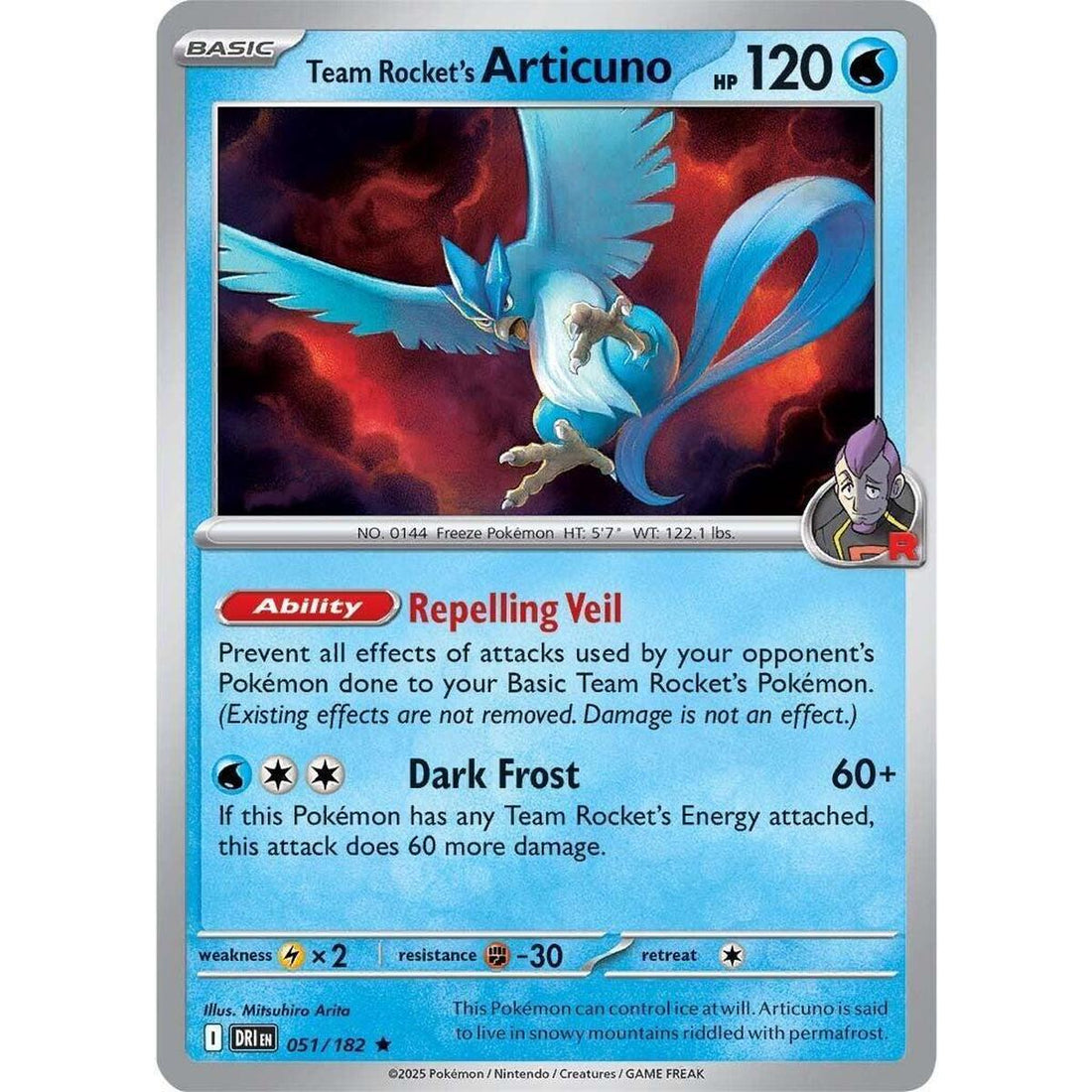 Team Rocket's Articuno - 051/182 (Non-Holo)