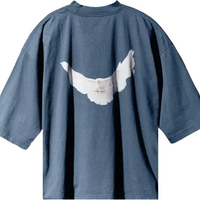 Yeezy Gap Balenciaga Dove 3/4 Sleeve Tee Navy