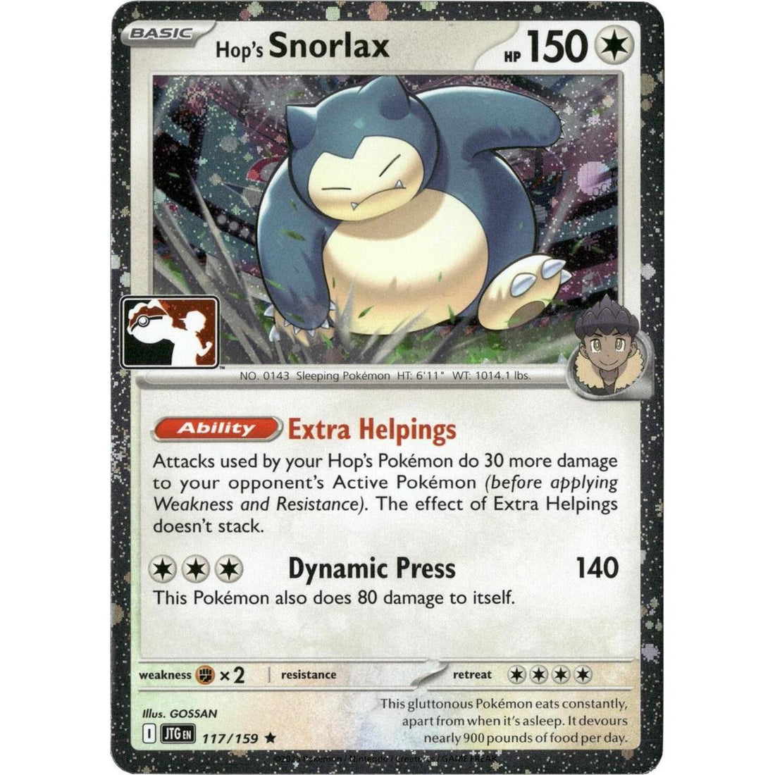 Hop's Snorlax - 117/159 (Cosmos Holo)