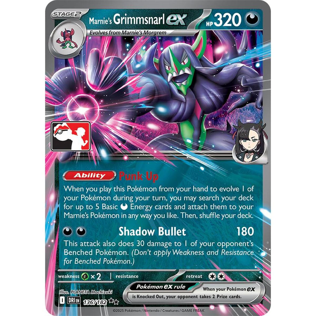 Marnie's Grimmsnarl ex - 136/182