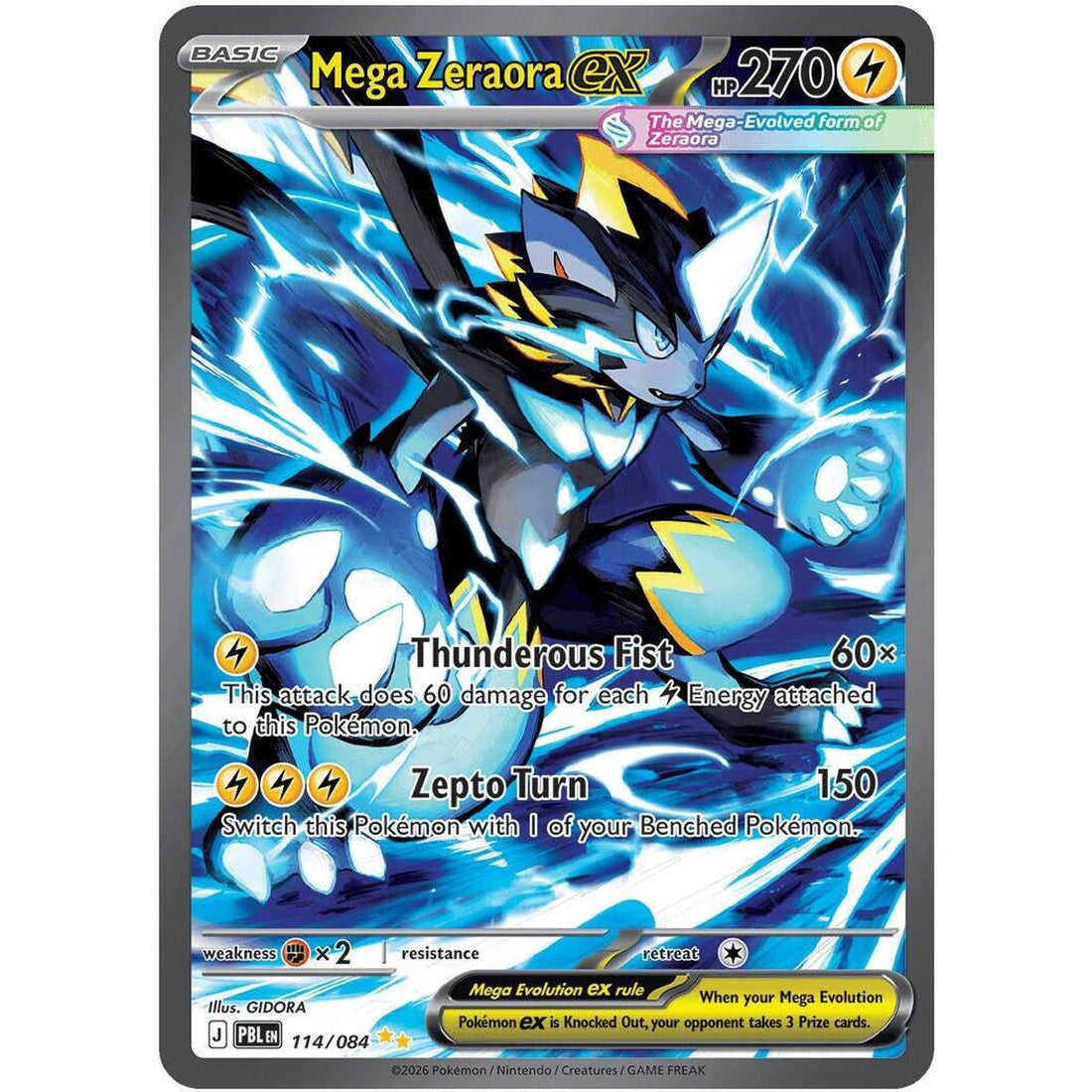 Mega Zeraora ex - 114/084