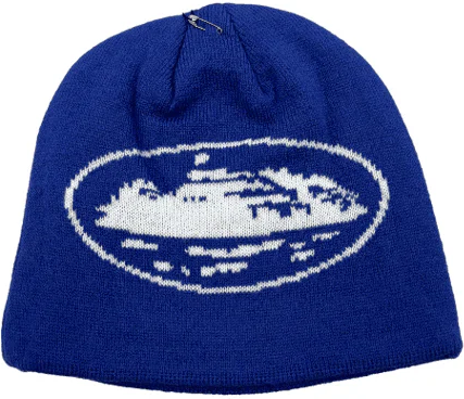 Corteiz Alcatraz Beanie Blue