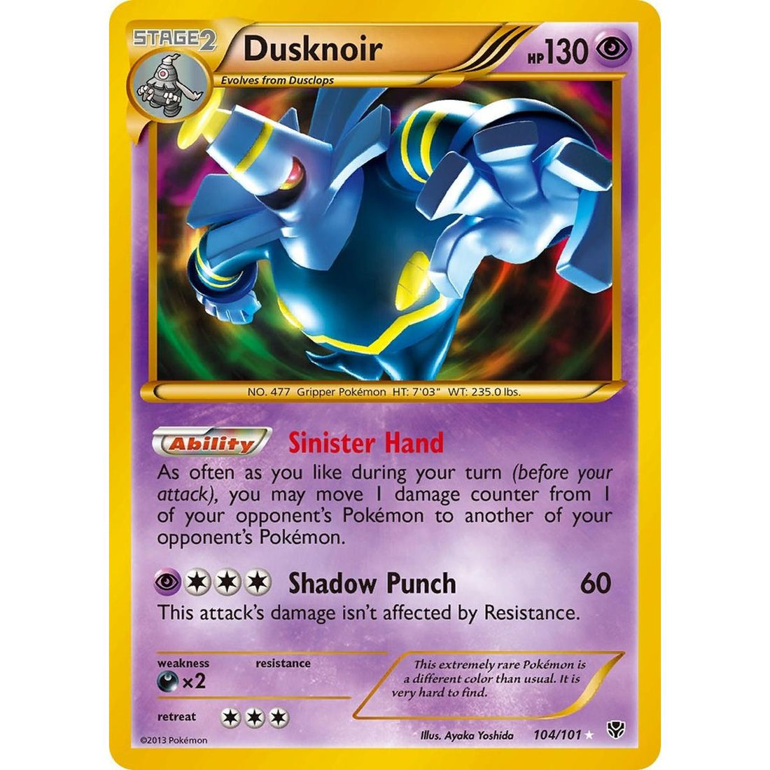 Dusknoir (104 Secret Rare)