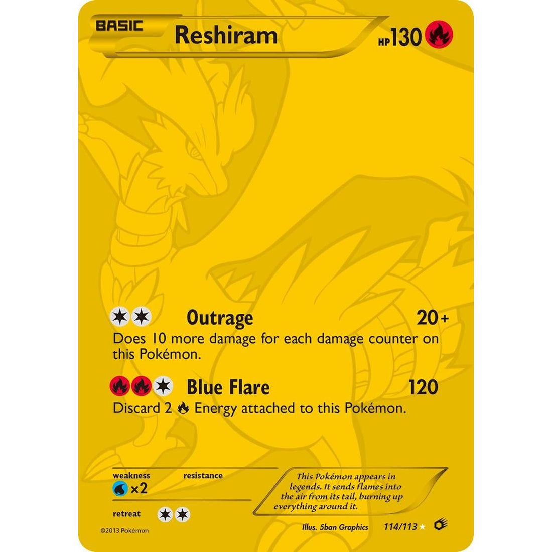Reshiram (114 Full Art Secret Rare)