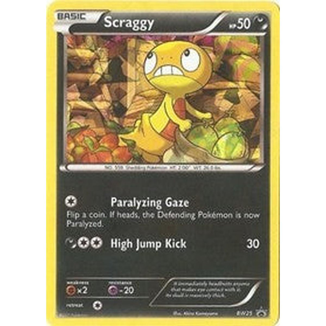 Scraggy - BW25 (Cosmos Holo)