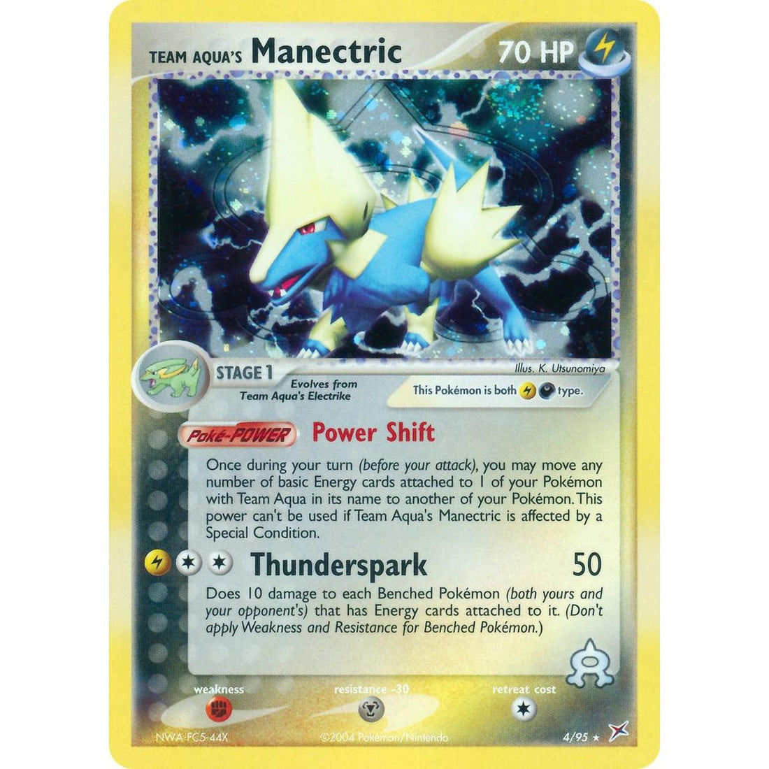 Team Aqua's Manectric - 4/95