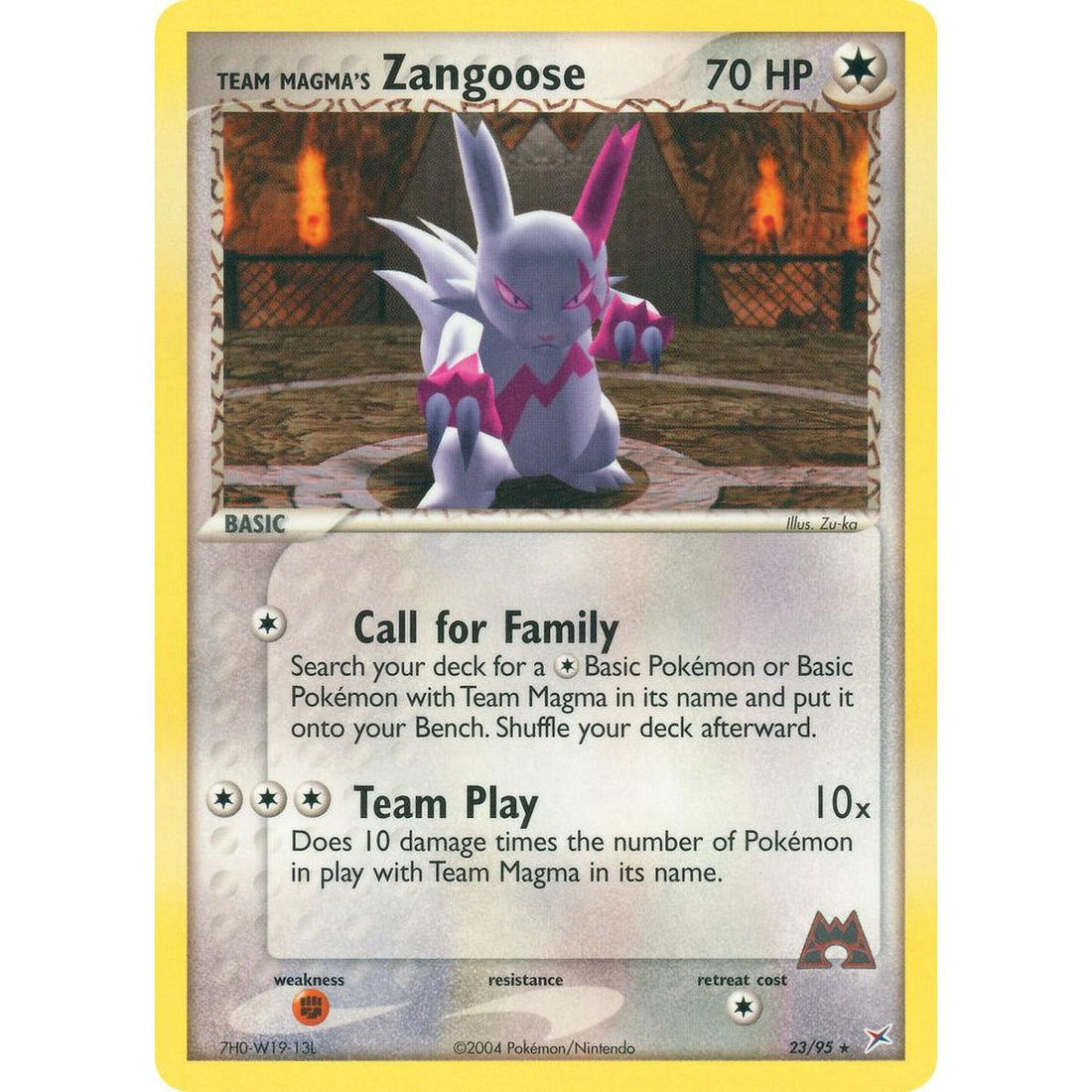Team Magma's Zangoose