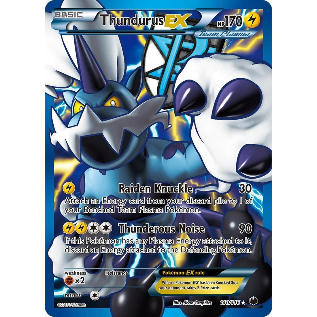 Thundurus EX (Team Plasma) (110 Full Art)