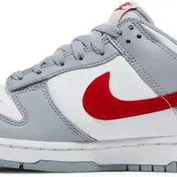 Nike Dunk Low White Wolf Grey University Red (GS)
