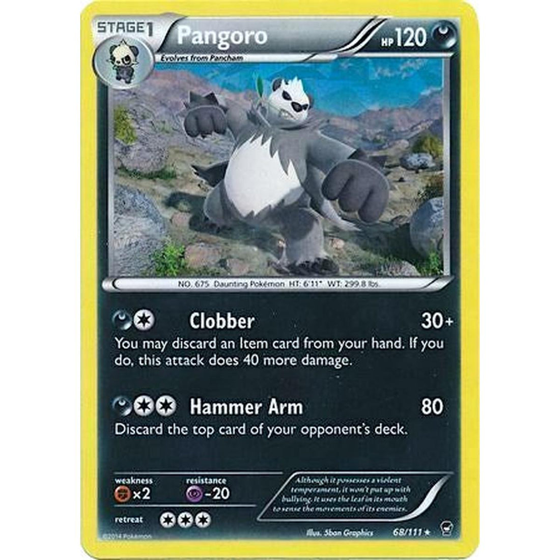 Pangoro - 68/111 (Cracked Ice Holo)