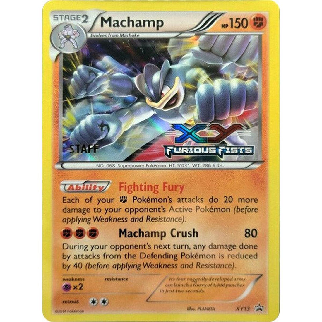 Machamp - XY13 (Prerelease) [Staff]