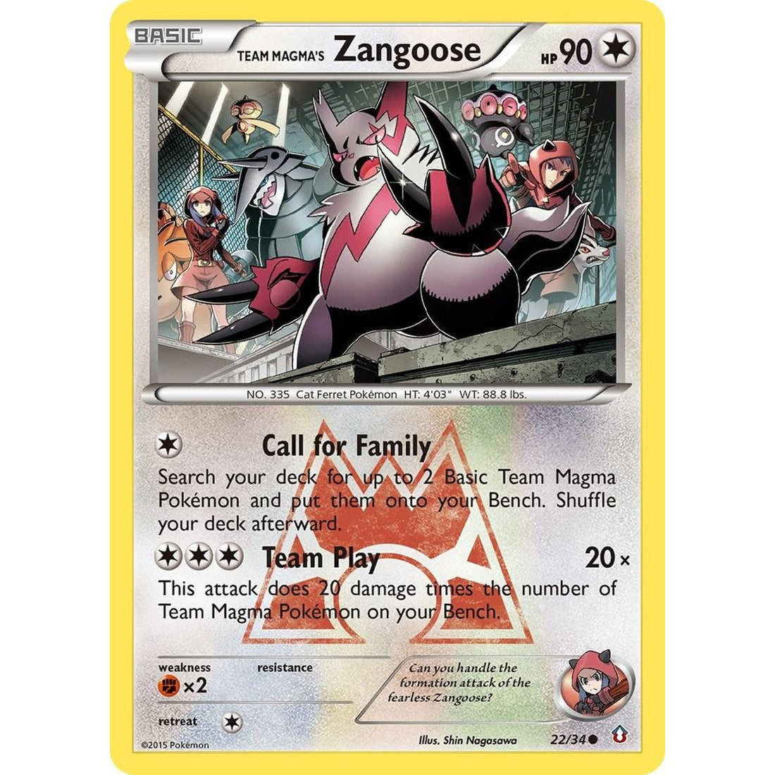 Team Magma's Zangoose
