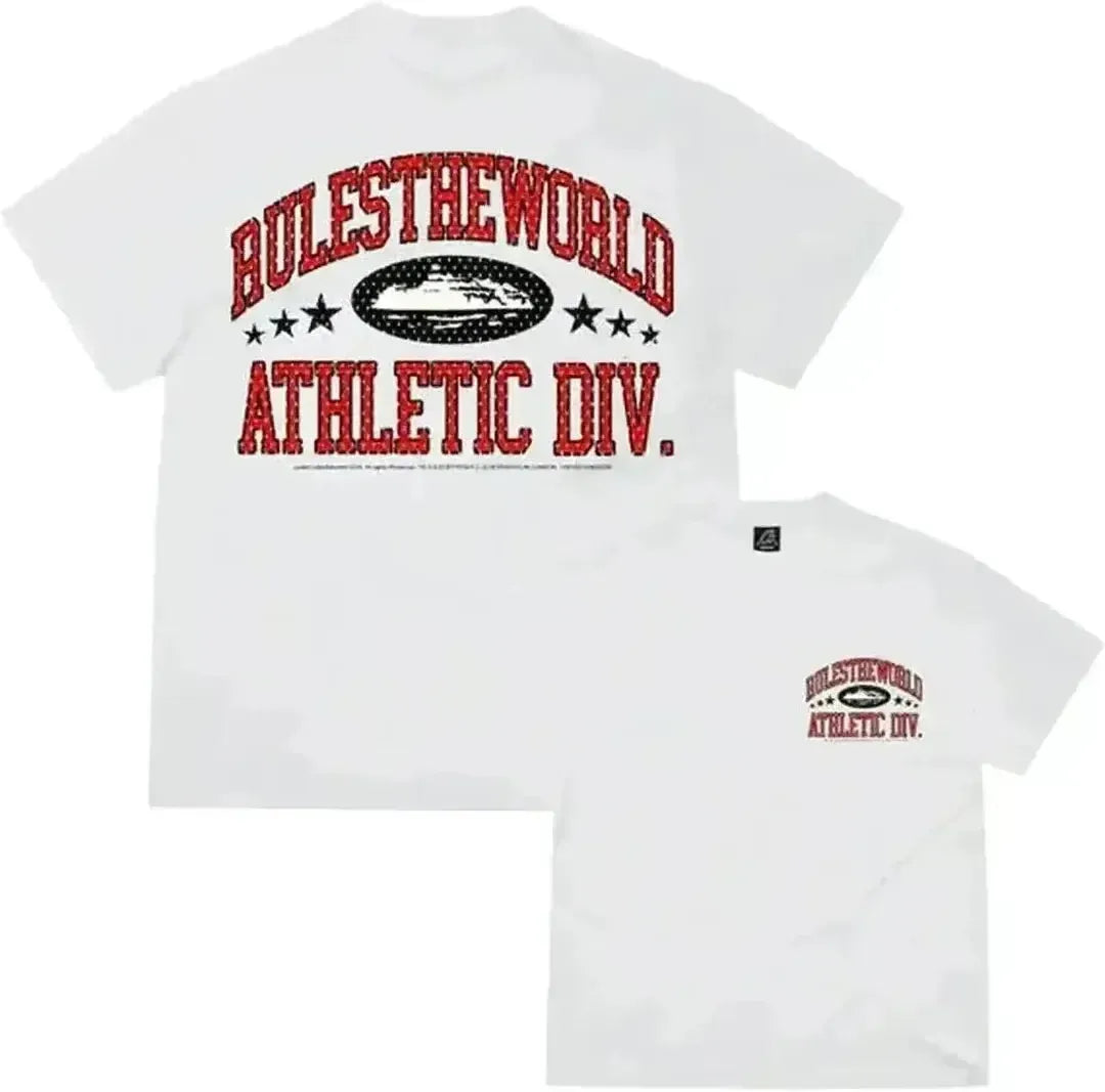 CORTEIZ RTW ATHLETIC DIVISION TEE WHITE RED