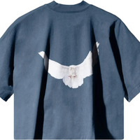 Yeezy Gap Balenciaga Dove No Seam Tee Dark Blue