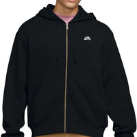 NIKE SB JUMPER HOOD FLEECE ZIP ESSENTIAL LOGO BLACK/WHITE