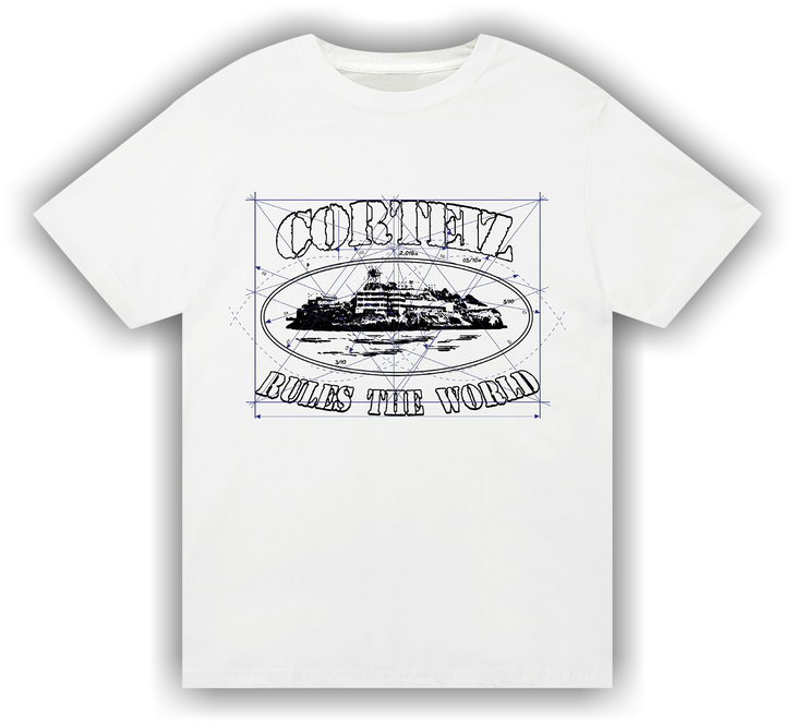 Corteiz Alcatraz Rules The World Tee "White"
