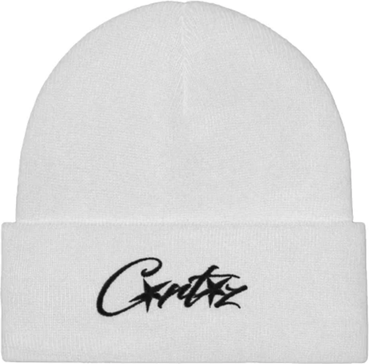 Corteiz Cream and Black Beanie