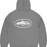 Corteiz Island Puff Zip Hoodie Gully Grey