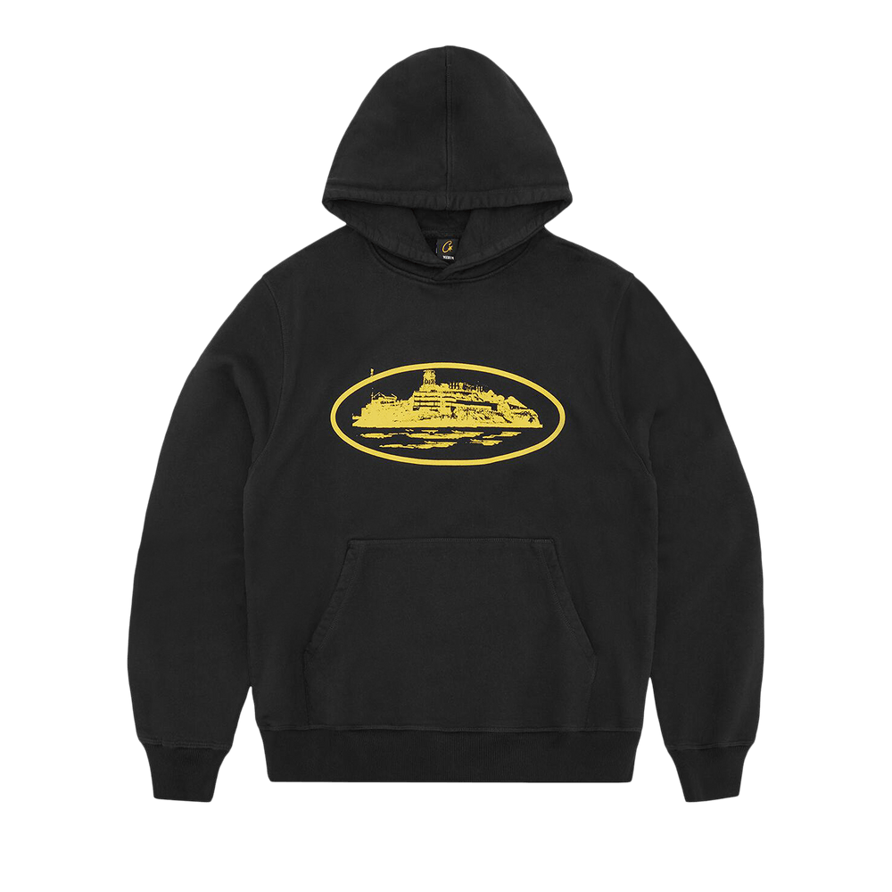 Corteiz Alcatraz Hoodie V2 'Black/Yellow'