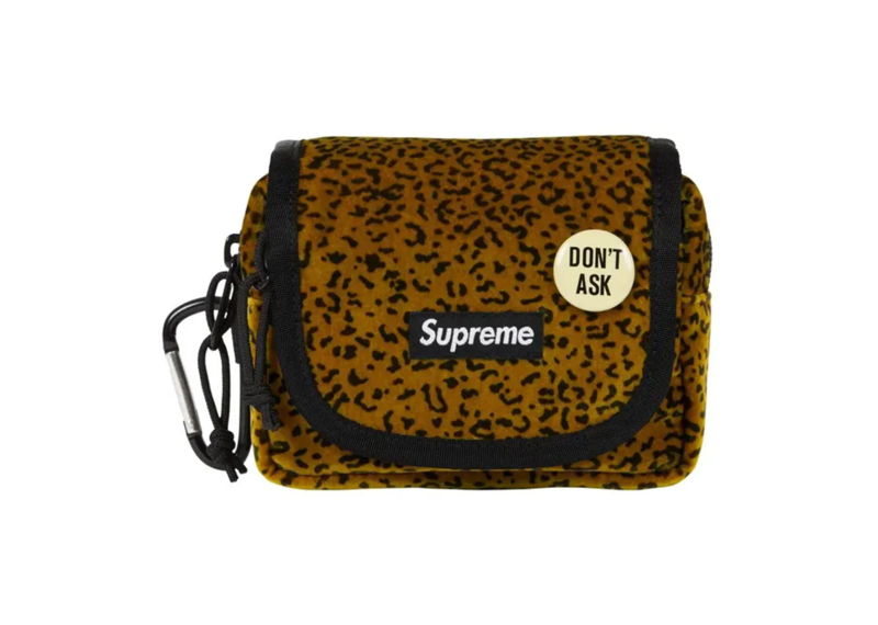 Supreme Velvet Mini Pouch 'Tan Leopard' (2025)