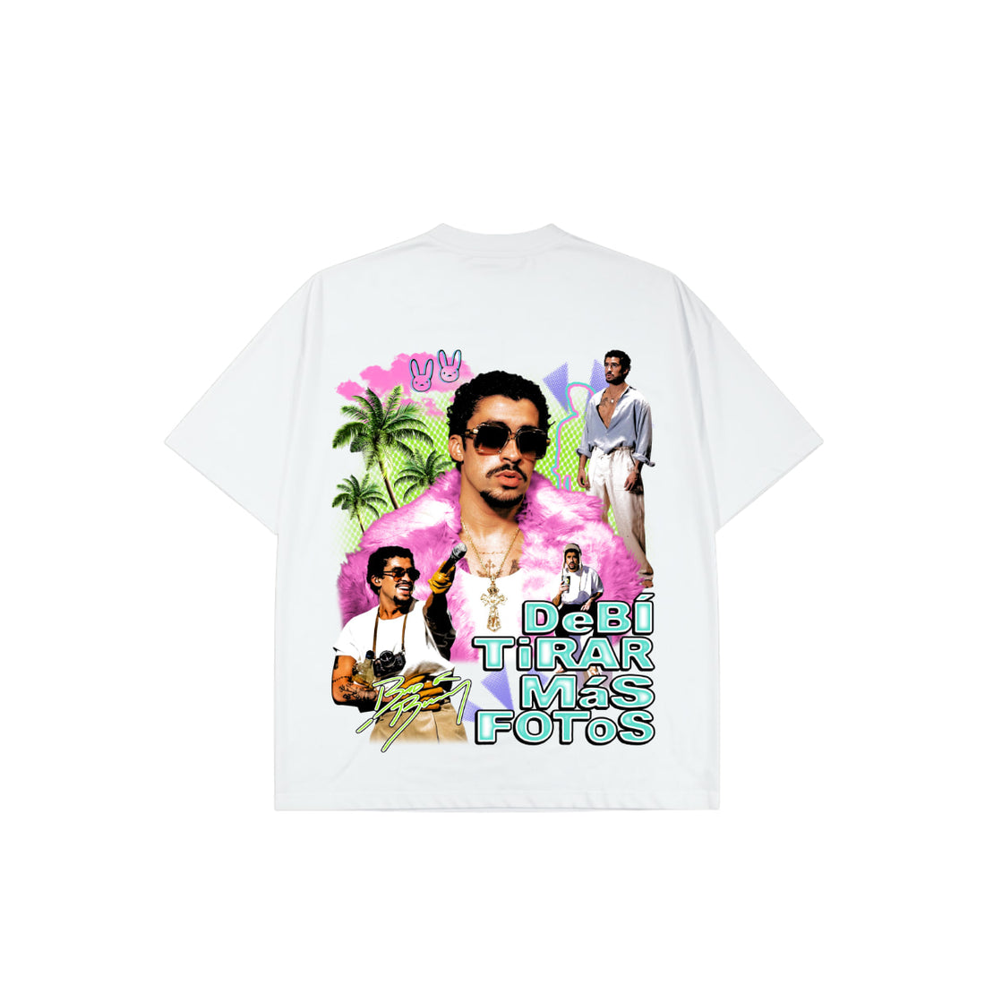 BAD BUNNY BENITO BOOTLEG WHITE TSHIRT