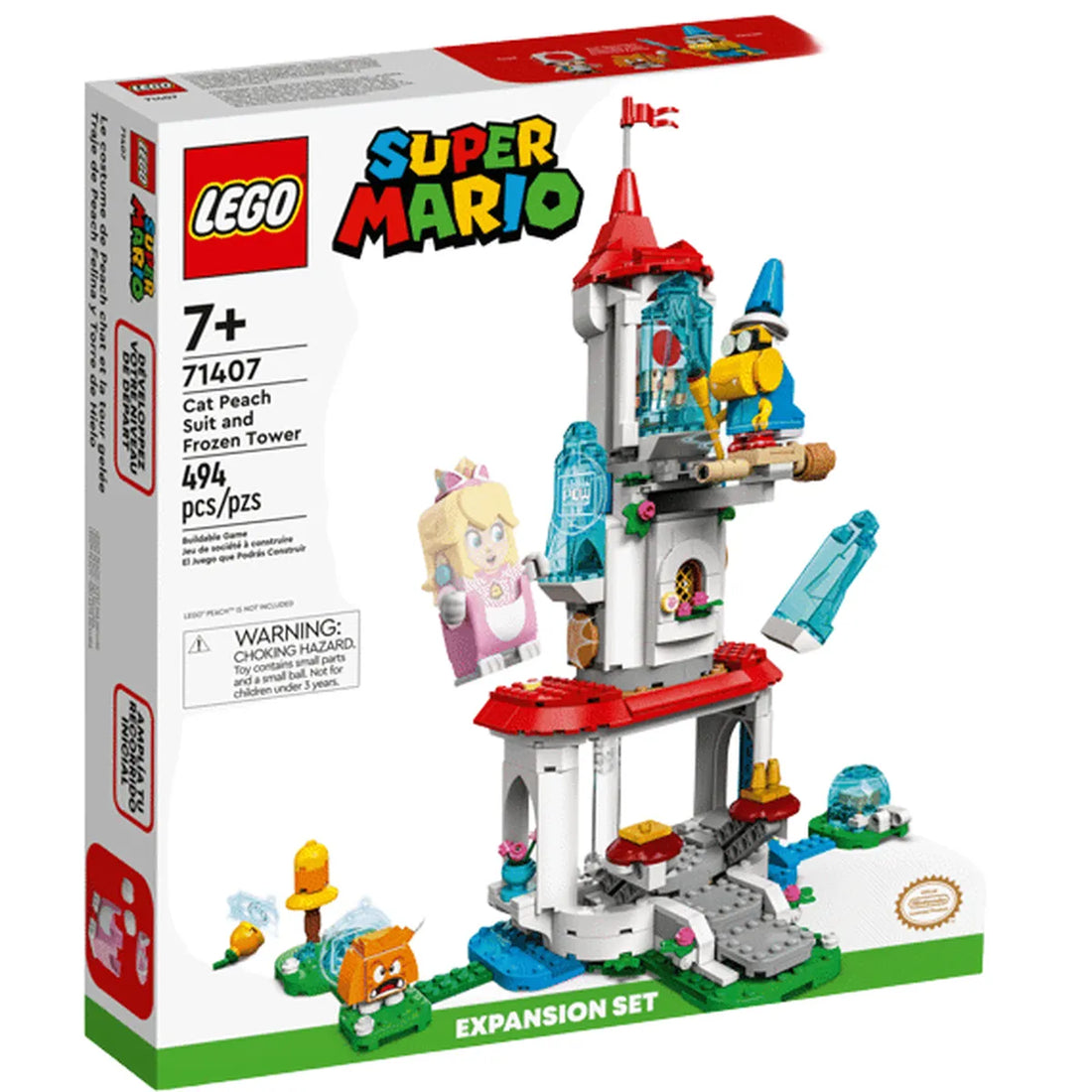 LEGO Super Mario 71407 Cat Peach Suit and Frozen Tower Expansion Set