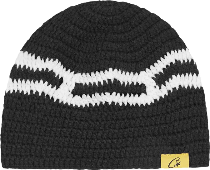 Corteiz Big Crochet Beanie Black