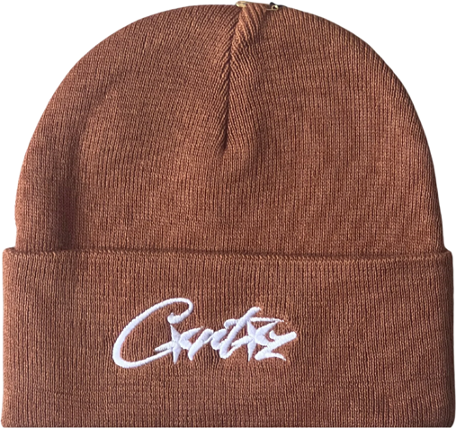 Corteiz Allstarz Folded Beanie Brown