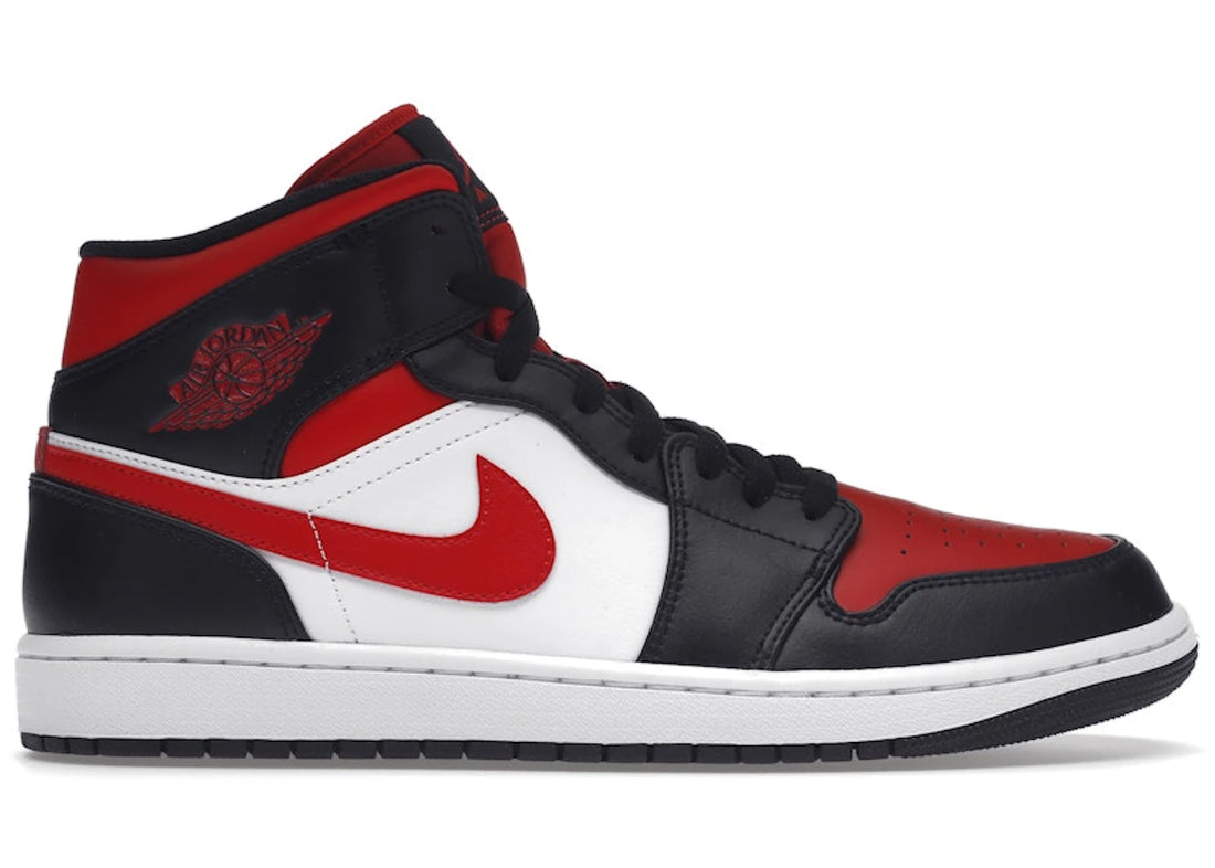 Jordan 1 Mid White Black Red (2022)