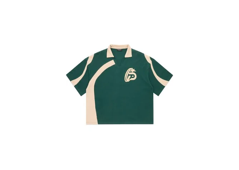 Boxy Crop Polo (Vintage Green)