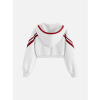 Aelfric Eden Cropped Contrast Stripe Zip Up Hoodie