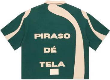 PIRASO DÉ TELA BOXY CROP POLO VINTAGE GREEN