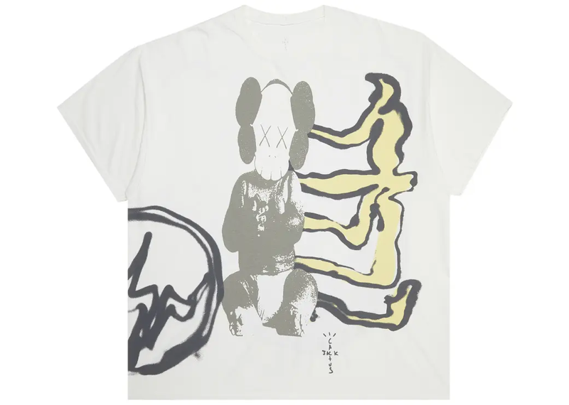 Cactus Jack Travis Scott x KAWS Fragment Tee Vintage Wash