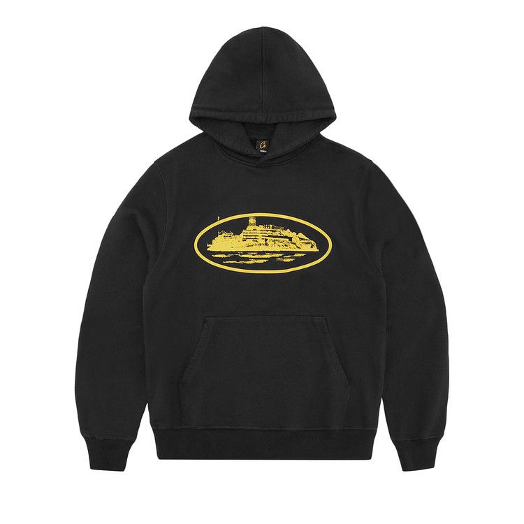 Corteiz Alcatraz Hoodie V2 'Black/Yellow'