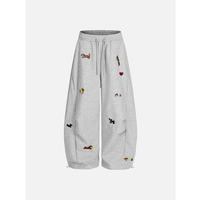 Aelfric Eden Embroidery Dog Baggy Barrel Sweatpants