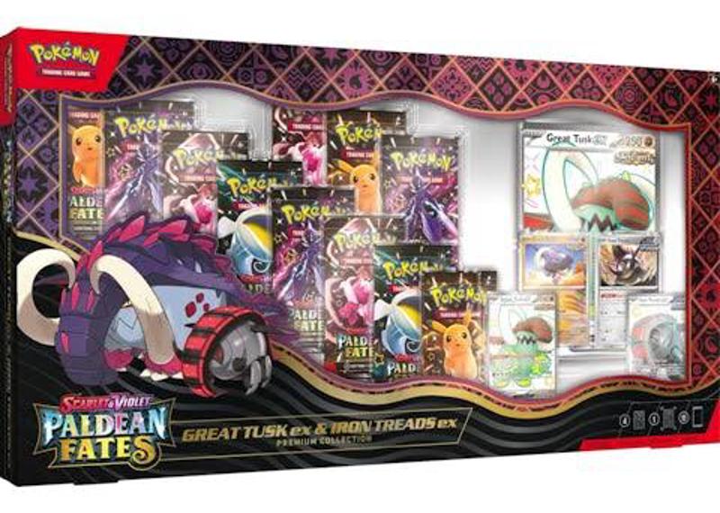 paldean fates great tusk ex & iron treads ex premium collection