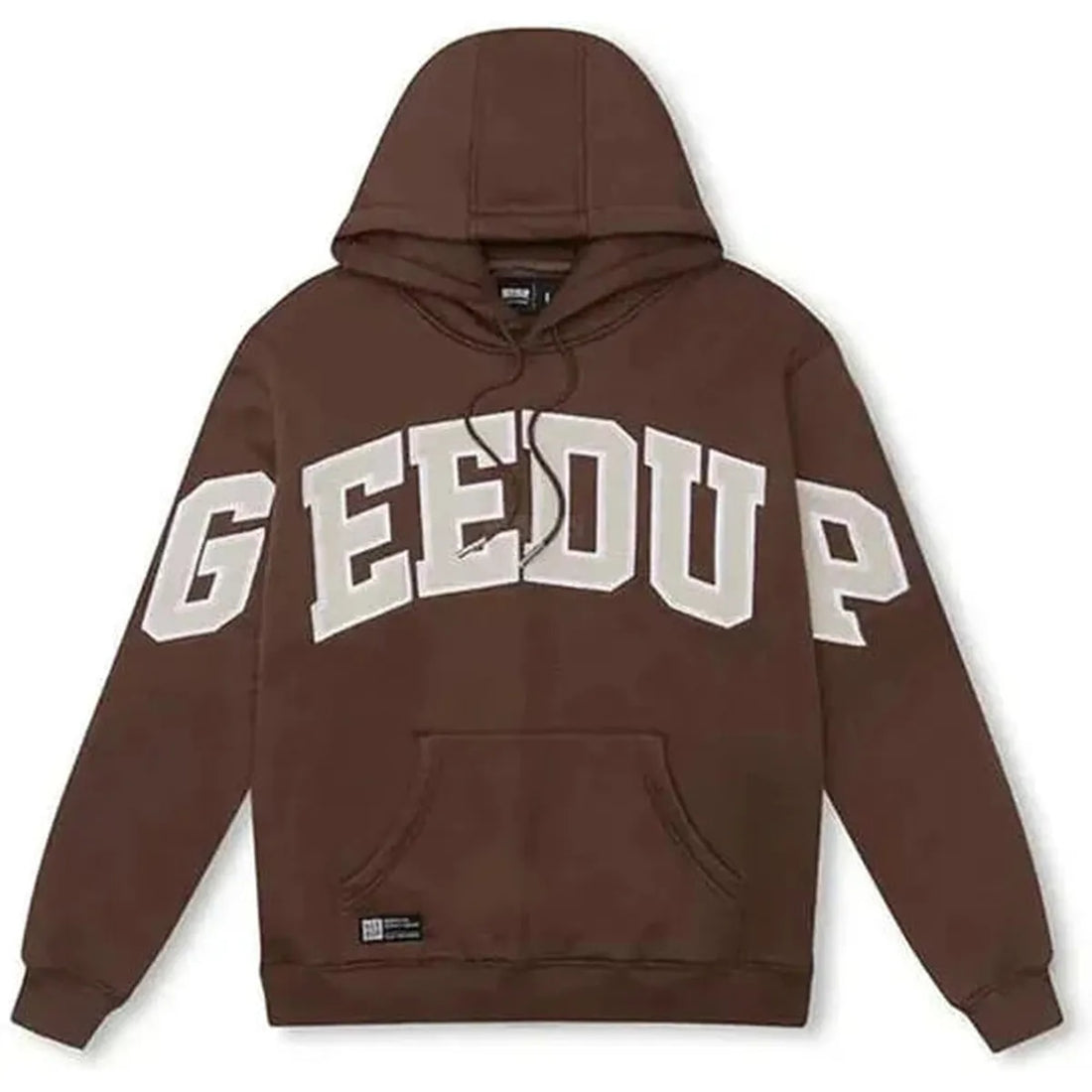 Geedup Team Logo Hoodie 'Brown/Light Grey'