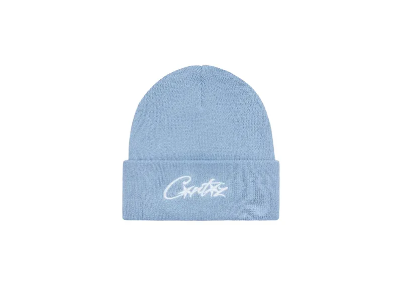 Corteiz Allstarz Folded Beanie - Baby Blue