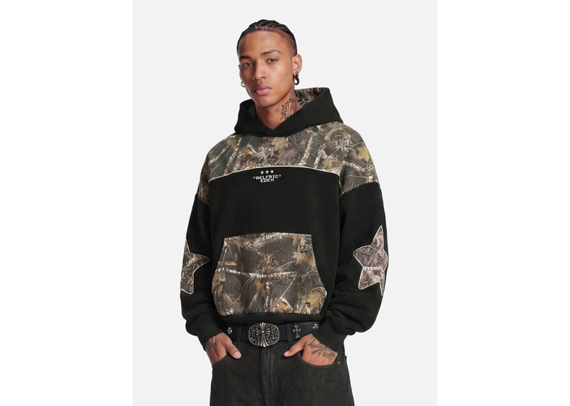 Aelfric Eden Boxy CAMO Panel Pullover Hoodie