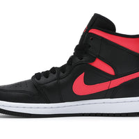 Jordan 1 Mid Black Siren Red (Women's)
